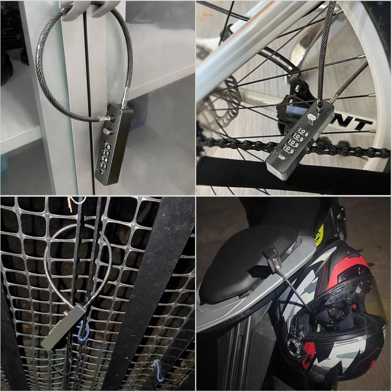 Histure gate Locks for Outdoor Fence gate Lock Locker Lock Bike Cable Chain Combination Outdoor - Image 5